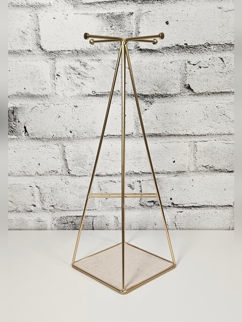 Umbra Gold Tone Jewelry Stand Organizer Necklace Holder Display Rack